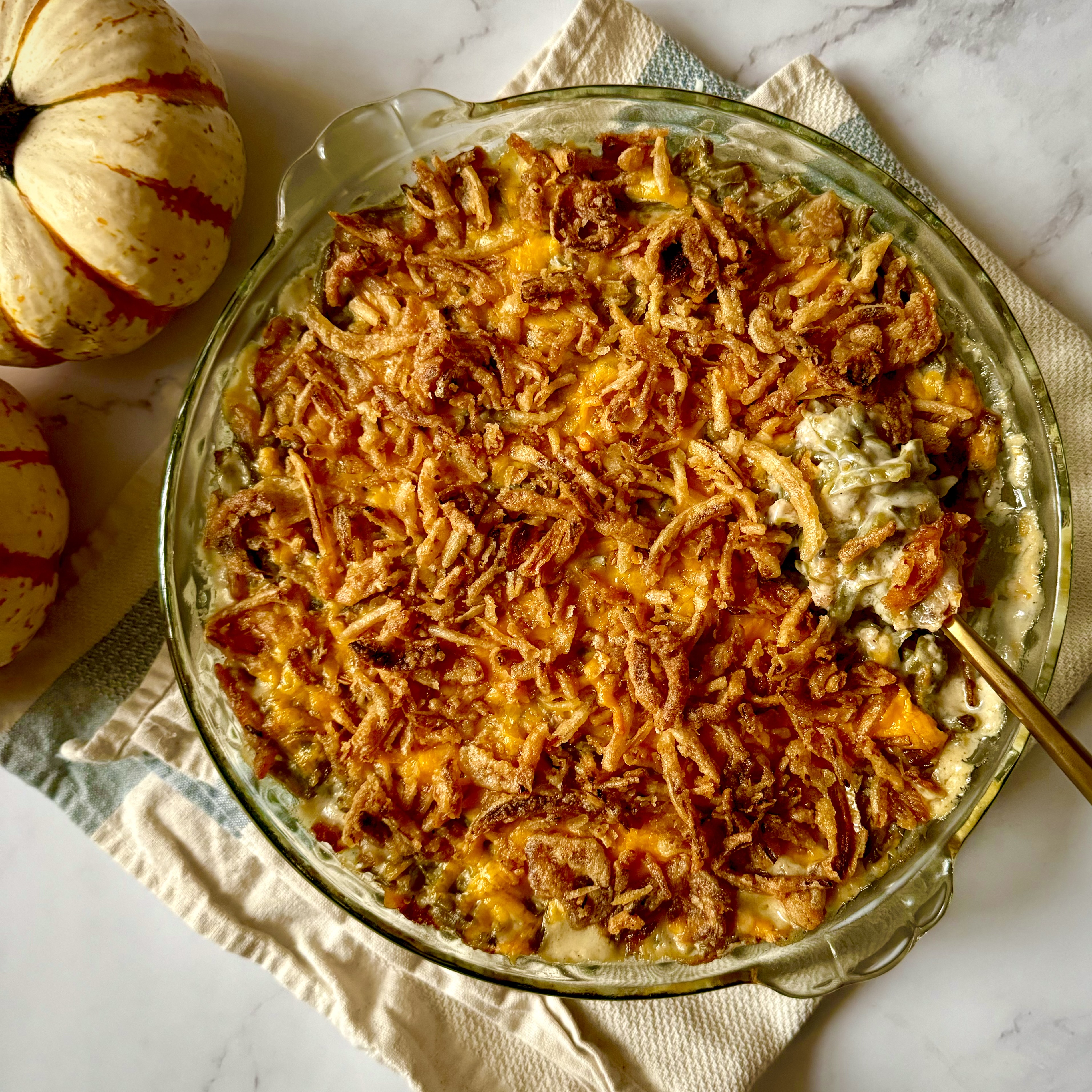 Bacon Cheddar Green Bean Casserole