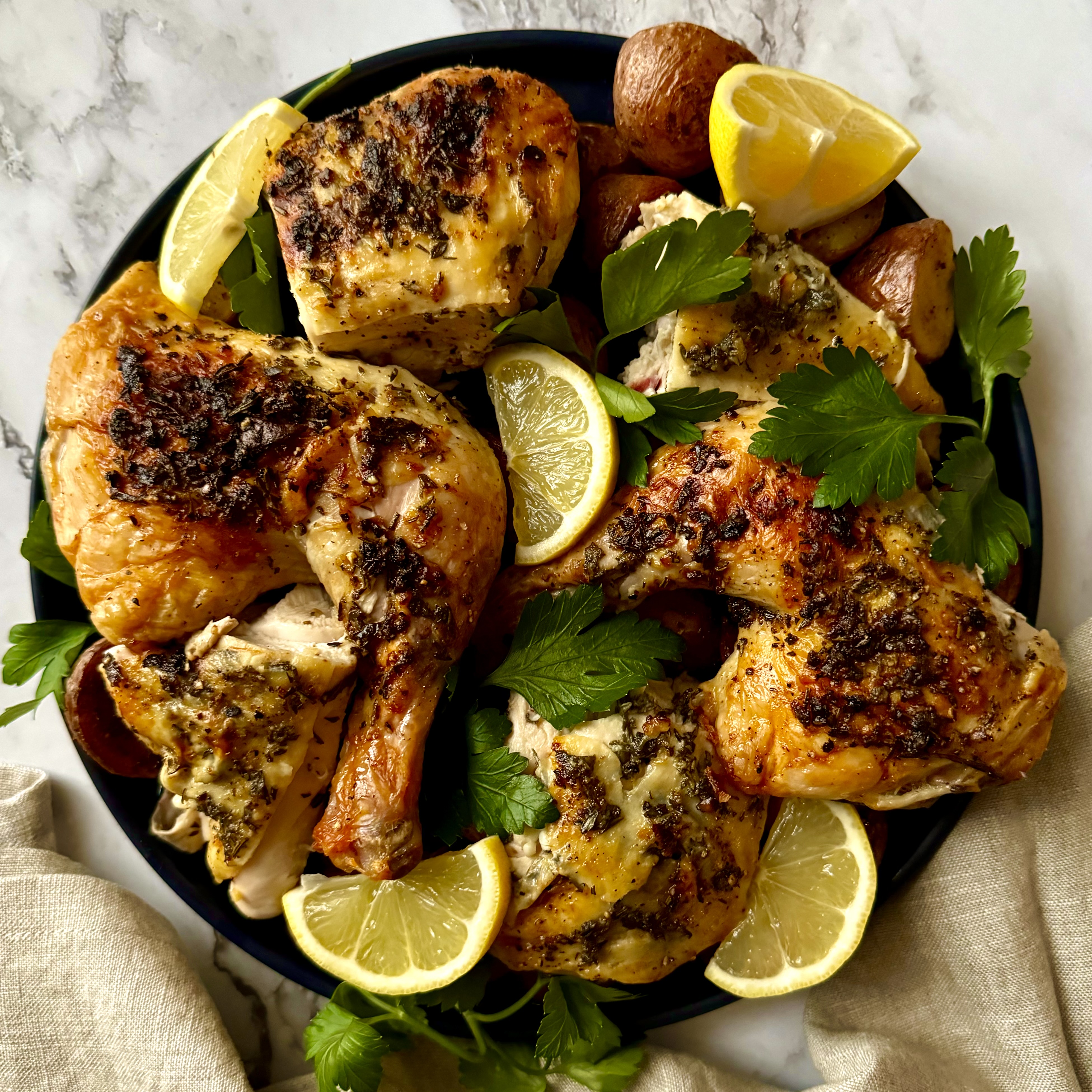 Lemon and Herb Spatchcocked Chicken